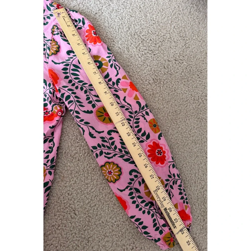 Boden Top Blouse Floral Print Easy Print Floral Pink size 4 Small